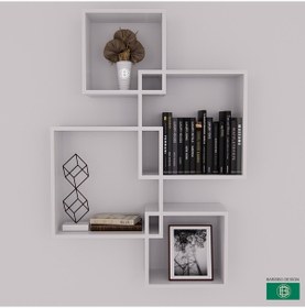 Resim Şık Duvar Rafı Mdf Geniş Hacimli 