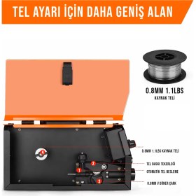 Resim Lieber German Etop Serii 3ın1 420 Amper Çift Kartlı Mig Tig Mma Invertör Oksijen & Gazsız Gazaltı Kaynak Makinesi 