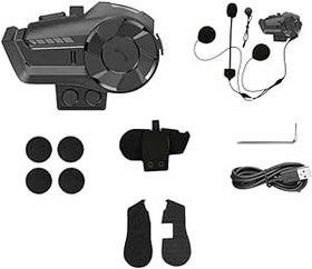 Resim Happlignly Motosiklet 800 M Bluetooth Kask Interkom DSP CNC Gürültü Azaltma Fonksiyonu ile 2 Eşleştirme Kulaklık 