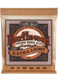 Resim Ernie Ball 2150 Earthwood Phosphor Bronze Extra Slinky Akustik Gitar Teli (10-50) 