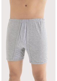 Resim Arma Yıldız Erkek Paçalı Külot Boxer 6'lı Paket Gri %100 Pamuk Penye Gri 