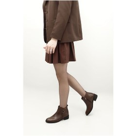 Resim Gönderi R Kadın Kahve Antik Fermuarlı Kalın Topuklu Fermuarlı Hakiki Deri Bot Gkzb13410416 Kahve 