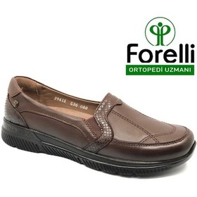Resim Forelli Dilmen Hakiki Deri Ortopedik Comfort Kadın Casual Ayakkabı Taba 
