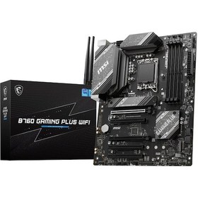 Resim Msi B760 Gamıng Plus WİFİ Intel B760 6800 MHz DDR5 Soket 1700 Atx Anakart 