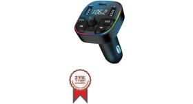 Resim Torima Transmitter Şarj Özellikli Dijital Göstergeli Bluetooth Fm G11 Siyah 