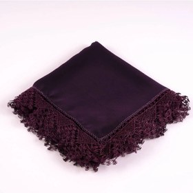 Resim İğne Oyalı Şal Namaz Örtüsü, 144x68 Cm. Mor Mor 