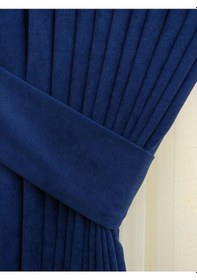 Resim Evdepo Home Parlament Petek Fon Perde Tek Kanat Lacivert 