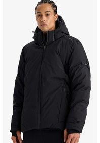 Resim Defacto Defactofit Usb Isıtıcılı Su İtici Rüzgar Geçirmez Kapüşonlu Fermuarlı Kışlık Kayak Montu C7710ax25wnbk81 Siyah-bk81 