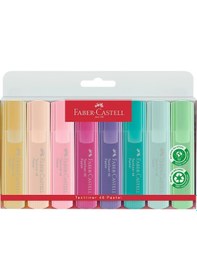 Resim Faber-Castell Pastel Renk Fosforlu Kalem 8'li Set,Su Bazlı, Ergonomik Tasarım 