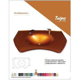 Resim Cam Lavabo Tuğra Modeli 100 x 56 CM 