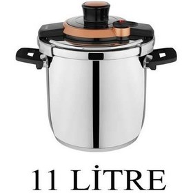 Resim Schafer Optima 11 Lt Düdüklü Tencere Klipso Kapak Bakır 