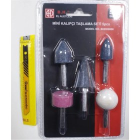 Resim B.H.D TOOLS Makroyapı 5 Parça Mini Kalıpçı Taşlama Seti Uç Vızvız Seti ve Dekupaj Ucu 