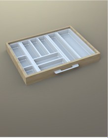 Resim Mutfak Çekmece Içi Kaşıklık 64cm X 48cm Yanlar Ve Boydan 4cm Kesilebilir, Beyaz Beyaz 