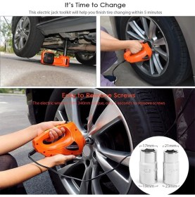 Resim Elektrikli Araba Krikosu, 5 Ton, 12 V, Hidrolik Kriko Seti, Elektrikli Anahtarlı (135 – 530 Mm), Araba Kaldırma Krikosu, Araba Suv Sedan, Mpv, Kamyon, Pikap, Lastik Değiştirme 