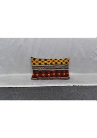 Resim Zehra Abla Halı Yeni El Dokuma Dekoratif Lumbar Kilim Kırlent Yastık Kılıfı 6151 