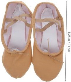 Resim SOIMISS 1 Çift ayakkabı kızlar bale daireler streç kanvas bale terlikleri bale terliği yoga tabanlar 