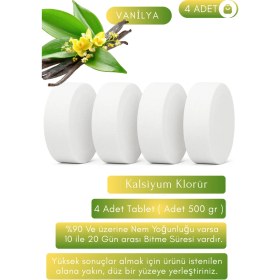 Resim Vcalla 4 Adet Vanilya, Ev Tipi Nem Alıcı Tablet 500g | Küf Ve Rutubet Giderici | Ev,Depo 