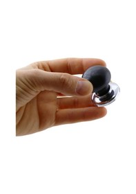 Resim Petunya Kulp Siyah Polimer Düğme Kulp Krom Tablalı Mobilya Mutfak Dolabı Çekmece Kulbu Kulpları 