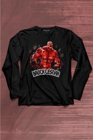 Resim Kendim Seçtim Brock Lesnar Wwe Ufc Amerikan Güreşi Spor Uzun Kollu Tişört Baskılı T-shirt 