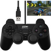 Resim Double Shock Pc Usb Tek Gamepad (Siyah) 