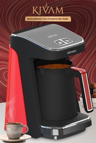 Resim GoldMaster Kıvam ECO Beyaz Silver Geniş Hazneli Akıllı Yerleştirme Patentli Türk Kahve Makinesi GM-8380EB 