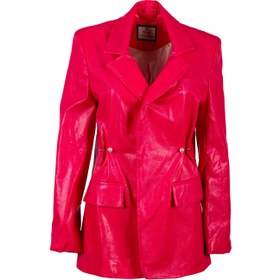 Resim Gaia Deri Blazer - Fuşya / 1 