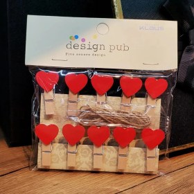 Resim Aspata Store Buğz Kalpli Dekoratif Mandal Seti 