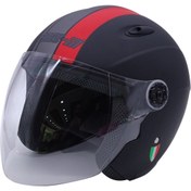 Resim Free-M 601 Mat Siyah-kırmızı Kask 