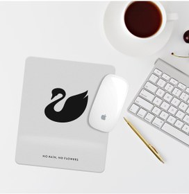 Resim Özer Store Gri No Rain, No Flowers Bilek Destekli Dikdörtgen Mouse Pad Mouse Altlığı 