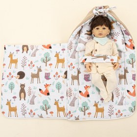 Resim Uyku Tulumu - Baş Şekillendirici Yastık - Taş Örgü - Orman 