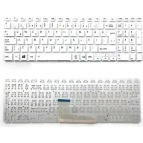 Resim Qcell Toshiba Satellite C55-C-199 Beyaz Muadil Klavye 