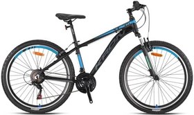 Resim Kron XC 75 27.5 Jant V-Fren 21 Vites Dağ Bisikleti 17 Kadro MAT SİYAH MAVİ FÜME(GREENWAY BİSİKLET) 