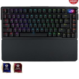 Resim Asus Rog Azoth Extreme NX SNOW/PBT/UK İngilizce RGB Kablosuz Mekanik Oyuncu Klavyesi 