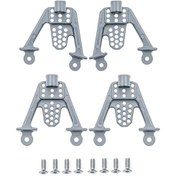 Resim Vkemall Axial Scx10 1/10 Rc Araç İçin Çinko Alyuminyum Çok Delikli Şok Absörber Braketi Gümüş - 4 Adet 