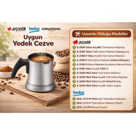 Resim ÖZ BEYAZ EŞYA Türk Kahve Makinası Telve Yedek Cezve Pişirme Haznesi Yedek Parça 