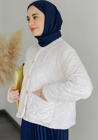 Resim moda auram Kadife Kapitone Mont 