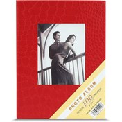 Resim ADF TOPTAN 10×15cm 100’lük Deri Fotoğraf Albümü Kırmızı 