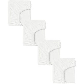 Resim 4 Adet 50 X 90 + 10 Cm Anne Yanı Lastikli Penye Kumaş Bebek Çarşafı 