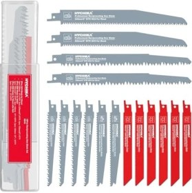 Resim TeknoKapsül For Better Lıfe Saber Testere Bıçakları, 16 Adet Testere Bıçağı Metal, Ahşap ve Ahşap Için Çivili, Saklama Kutulu 