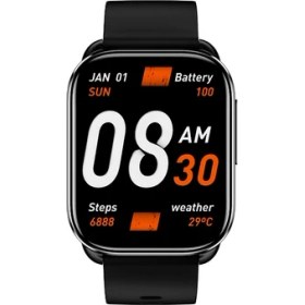 Resim Qcy Watch Gs Siyah Akıllı Saat Sesli Telefon Görüşmesi 60hz 