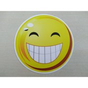 Resim Aksesuar Emoji Sticker Gülen 8cmx8cm (2 Adet Fiyatı) Emoji Logosu Emoji Etiketi Emoji Çıkartma Emoji Arma 