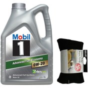 Resim Mobil 1 0W-20 Tam Sentetik Motor Yağı 5 L + Gojo Boyun Yastığı 
