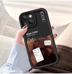 Resim M.TK moveteck İphone 14 Kılıf Yumuşak Renkli Lansman Silikon Coffe Desenli 3d Çıkıntılı Kenarlı Korumalı, Beyaz, Tek Ebat, klas-14-beyaz 