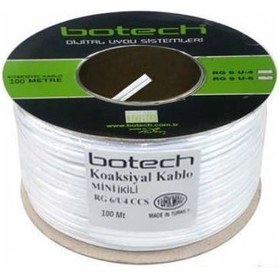 Resim Botech Rg6/u 4K Çanak Anten Uydu Kablosu 100 Mt. 