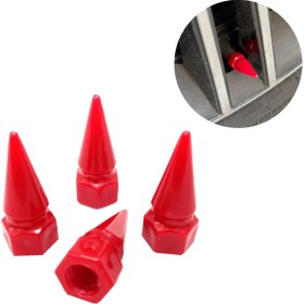 Resim Mabelme Store Sivri Mermi Sibop Kapağı Plastik 4'lü 32MM Kırmızı 