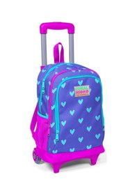 Resim Coral High Pembe Kalp Kız Çocuk Çekçek Çanta Seti - Işıklı Tekerl 