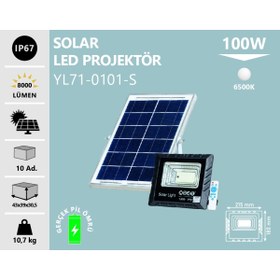 Resim Noas 100W SOLAR PROJEKTÖR BEYAZ 
