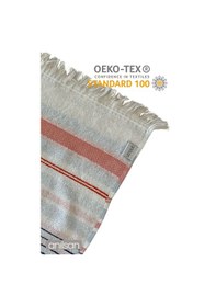 Resim Azure Çizgi Detay Plaj Havlusu %100 Pamuk 50x80 