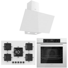 Resim Ferre Flowart Florenz Plus Beyaz 3'lü Ankastre Set ( QBL63CB-SS036-D078 ) 