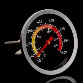Resim 1x Paslanmaz Çelik BBQ Termometresi - 10-400°C Celsius Dijital Izgara ve Duman Termometresi, Çift Ölçekli Ekran, Dış Mekan Pişirme Sıcaklık Ölçeği, Kamp, Arka Bahçe, Barbekü, Izgaralar için Pişirme, Arka Bahçe Barbekü, Şık Metalik Kaplama, Dayanıklı Metal Yapı 